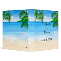 Libro de visitas tropical de la boda de playa