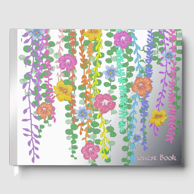 Libro De Visitas Tropical Flowers (Anverso)