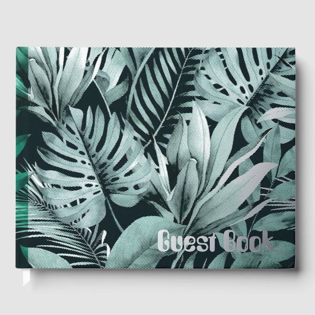 Libro De Visitas Tropical Leaves (Anverso)