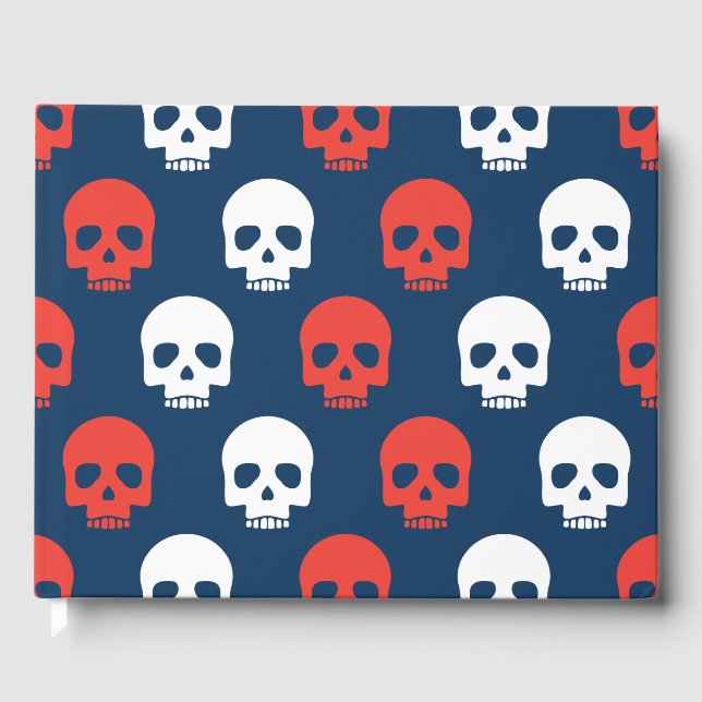 Libro De Visitas Truco de Halloween o trata calaveras. Añadir nombr (Anverso)