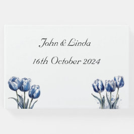 Libro De Visitas Tulipanes en azul delft
