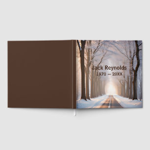 Libro De Visitas Túnel de Luz de Árboles de Invierno