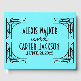 Libro De Visitas Turquesa de los años 20