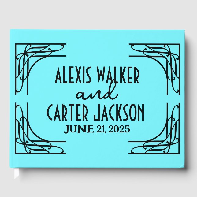 Libro De Visitas Turquesa de los años 20 (Anverso)