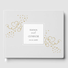 Libro De Visitas Two Hearts Modern Weeding