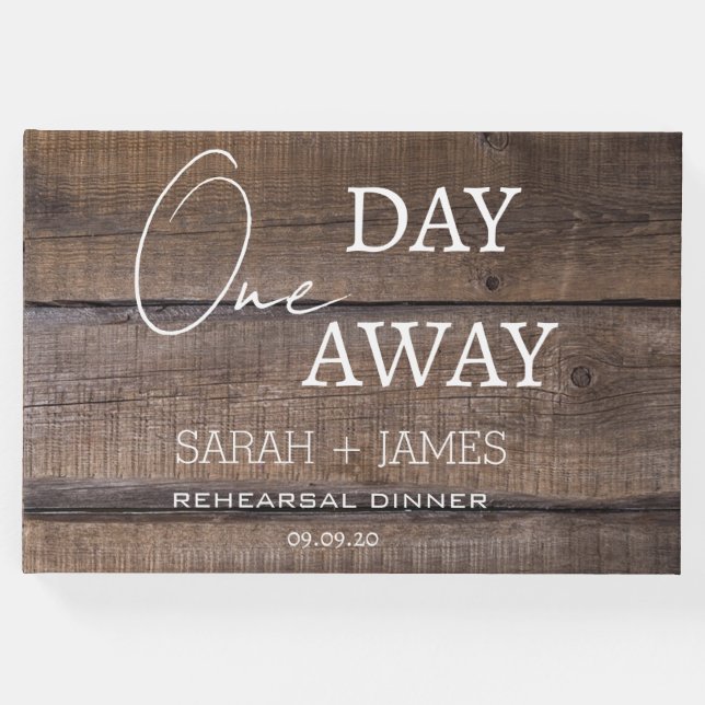 Libro De Visitas Un día antes del ensayo Boda de la cena (Anverso)