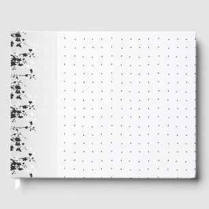 Libro De Visitas Un intrincado diseño floral en blanco y negro