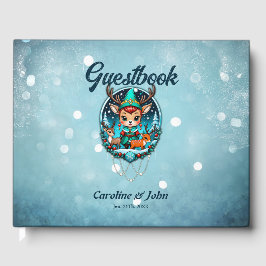 Libro De Visitas Un mono reno al estilo personalizado