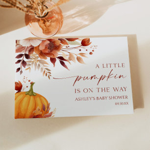 Libro De Visitas Un pequeño calabaza rusto Baby Shower con flores d
