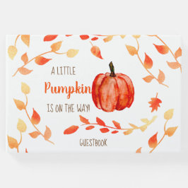 Libro De Visitas Una calabaza está en camino a Fall Baby Shower