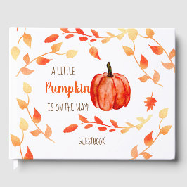 Libro De Visitas Una calabaza está en camino a Fall Baby Shower
