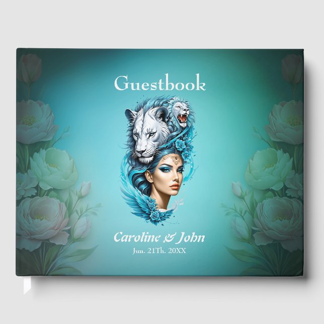 Libro De Visitas Una mujer cautivadora con una majestuosa cabeza de (Anverso)