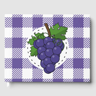 Libro De Visitas Uvas sobre la pasta de violeta blanca