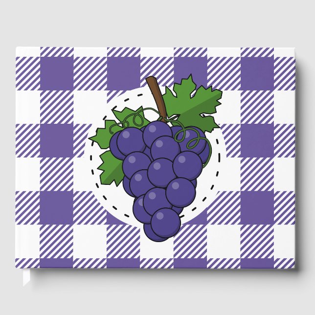 Libro De Visitas Uvas sobre la pasta de violeta blanca (Anverso)