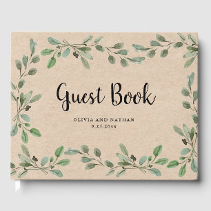 Libro De Visitas Vegetación acuática   Kraft Look Boda