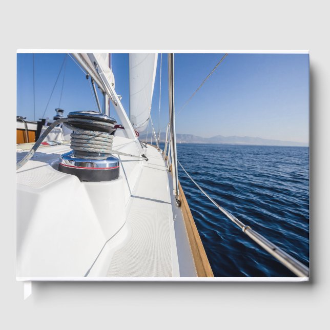 Libro De Visitas vela navegando por el mar (Anverso)