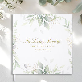 Libro De Visitas Verde "En Amable Memoria" Funeral