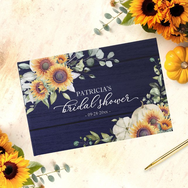 Libro De Visitas Verdor Sunflower Calabaza Caída Ducha Bridal (Subido por el creador)