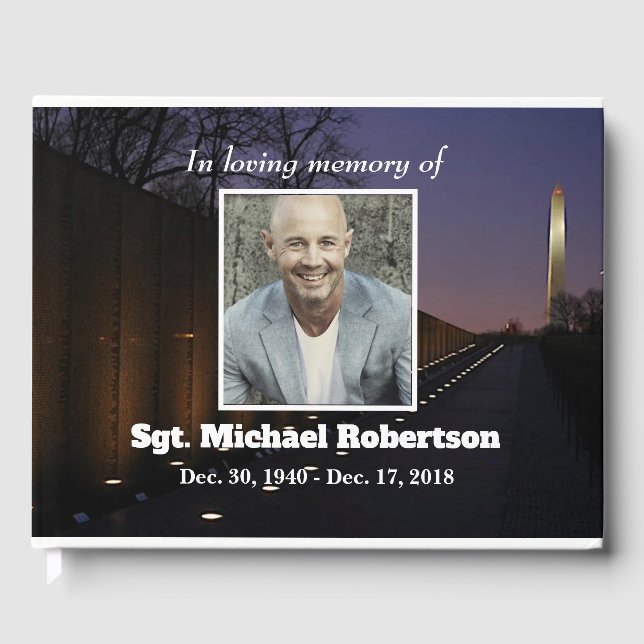 Libro De Visitas Veterano de Vietnam y Monumento a Washington (Anverso)