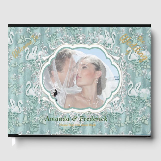 Libro De Visitas Vías verdes de seda y flores flamencos (Anverso)