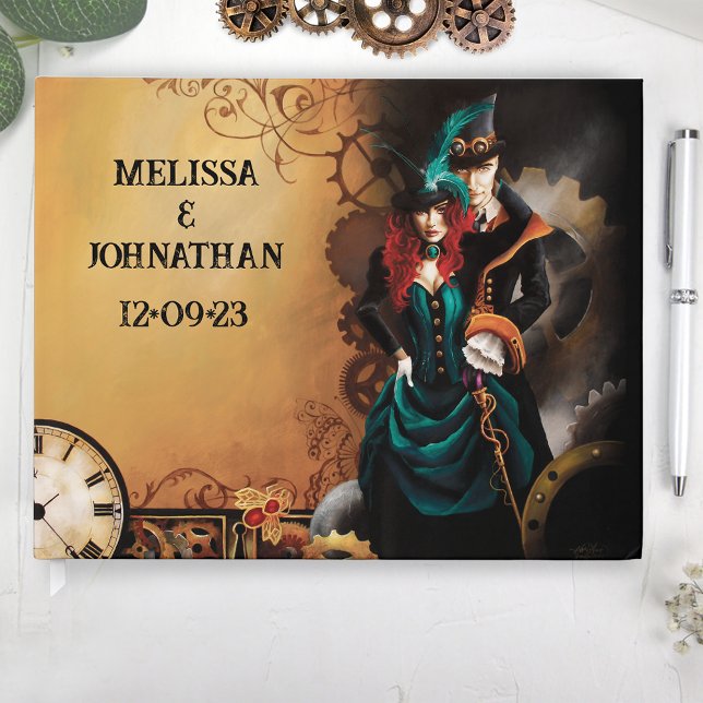 Libro De Visitas Victorian Steampunk Elegance Boda (Subido por el creador)