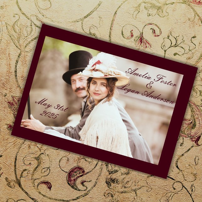 Libro De Visitas Victoriano Borgoña Boda de texto y marco (Subido por el creador)