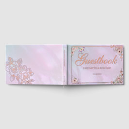 Libro De Visitas Vieja Peony Pink Periwinkle