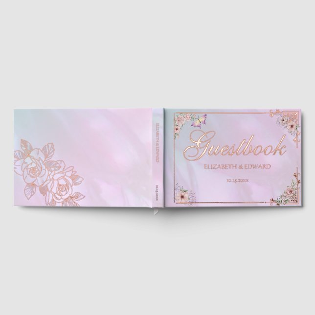 Libro De Visitas Vieja Peony Pink Periwinkle (Lleno)