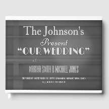 Vintage Hollywood Movie Title Boda Guest Book