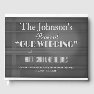Libro De Visitas Vintage Hollywood Movie Title Boda Guest Book