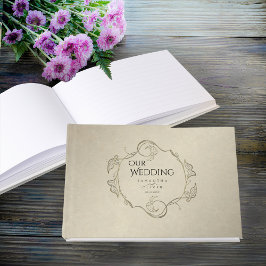 Libro De Visitas Vintage Minimalist Wedding Guest Book