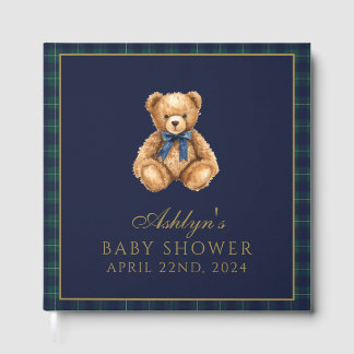 Libro De Visitas Vintage Polo Teddy Bear Baby Shower Guest Book