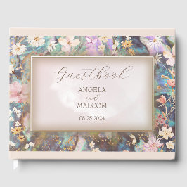 Libro De Visitas Vintage Rustic Boho Floral Boda