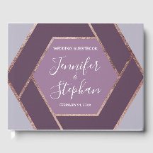 Libro de visitas Violet Lilac Purple Rosa Gold Hex