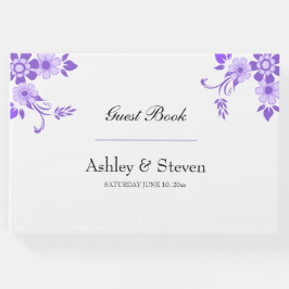 Libro De Visitas Violeta floral
