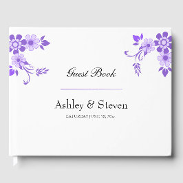 Libro De Visitas Violeta floral