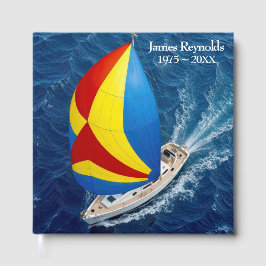 Libro De Visitas Vista aérea de un velero para servicio conmemorati