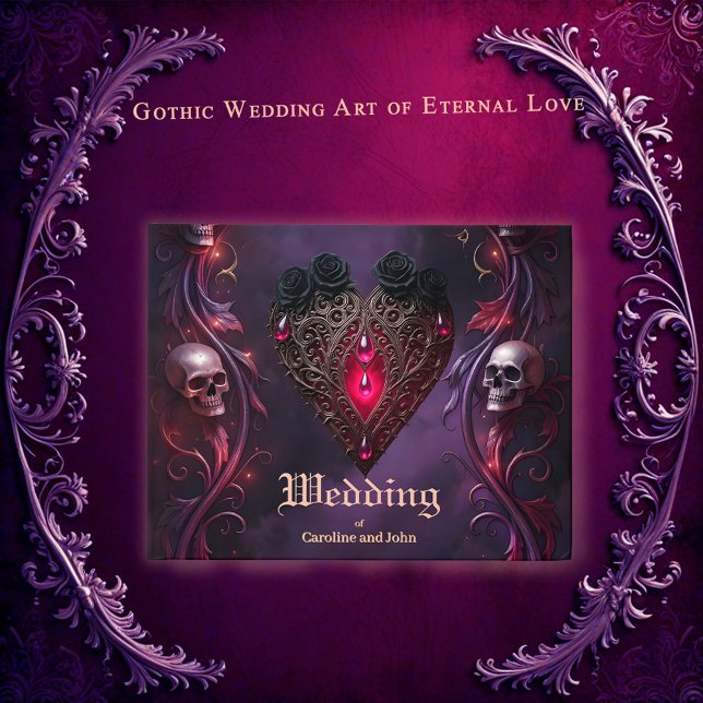 Libro De Visitas Vows Beyond the Veil – Gothic Wedding Art  (Subido por el creador)