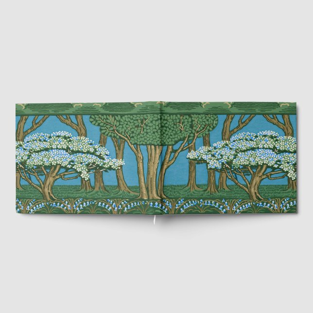 Libro De Visitas Walter Crane May Tree Wallpaper Green Blue (Lleno)
