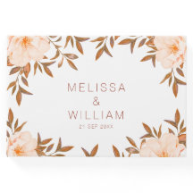 Watercolor Floral Ivory Boda Guestbook
