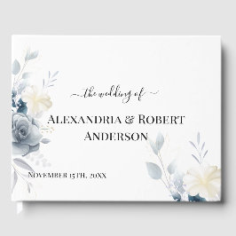 Libro De Visitas Watercolor Flowers Boda Guest Book