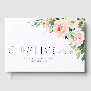 Libro De Visitas Watercolor Garden Flores Spring Wedding Photo