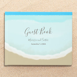 Libro De Visitas Watercolor Ocean Beach Wedding