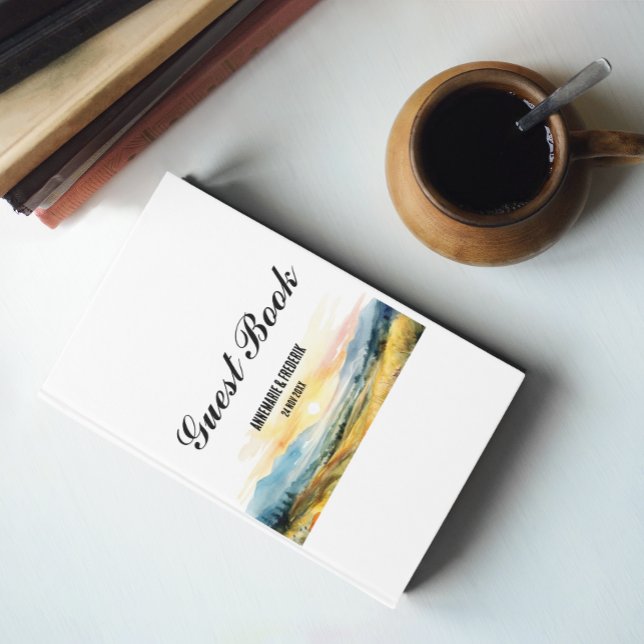 Libro De Visitas Watercolor Wildflower Sundown (Subido por el creador)