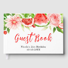 Libro De Visitas Watermelon and Pomegranate Birthday
