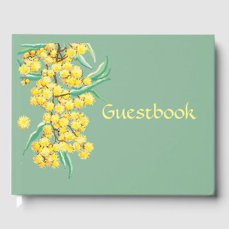Libro De Visitas Wattle blossoms Australian Guestbook