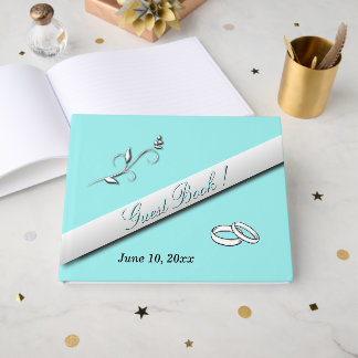 Libro De Visitas Wedding Bands Aqua Wedding