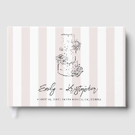 Libro De Visitas Wedding Cake Stripe Wedding  