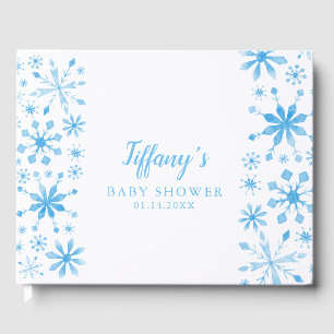 Libro De Visitas Whimsical Blue Winter Wonderland Baby Shower