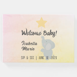 Libro De Visitas Whimsical Elephant Sip & See Fiesta